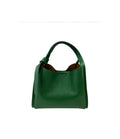 Sac à main CRESSIDA en cuir véritable vert, format moyen structuré, artisanat italien — SKyb