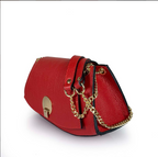 (55C109) Sac à Main Cuir Véritable avec Chaîne Dorée - Collection Géométrique Contemporaine