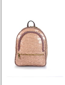 55C2084 Sac à Dos Cuir Vachette Imprimé Crocodile - Maroquinerie Contemporaine Italienne