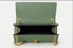 55C109 Sac à Main Cuir Vachette avec Chaînes Dorées - Collection Géométrique Contemporaine