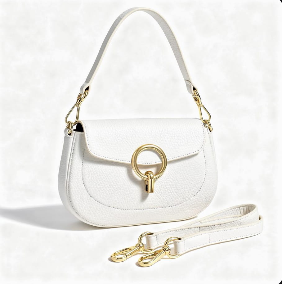 55C163 Sac Saddle Cuir Vachette - Classique Intemporel