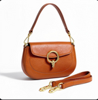 (55C163) Sac Saddle Cuir Véritable - Classique Intemporel