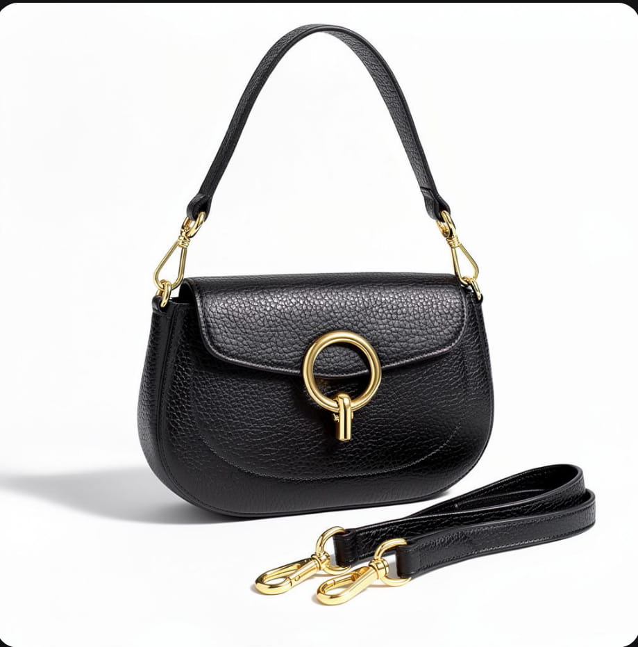 55C163 Sac Saddle Cuir Vachette - Classique Intemporel