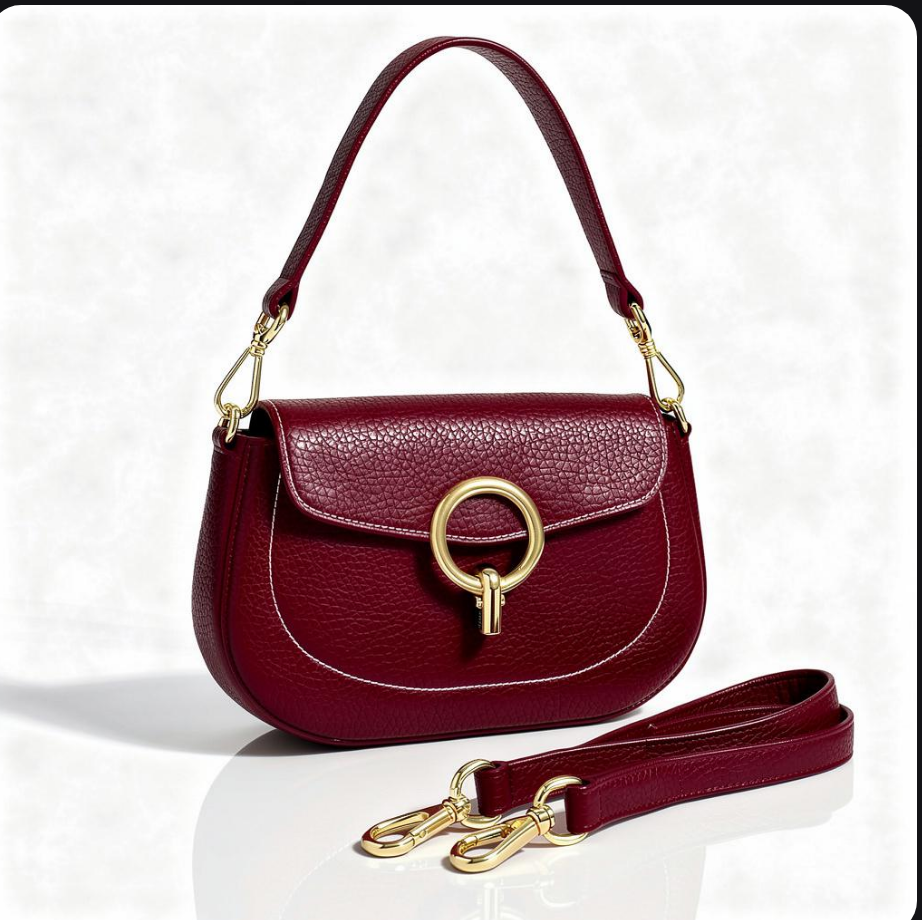 (55C163) Sac Saddle Cuir Véritable - Classique Intemporel