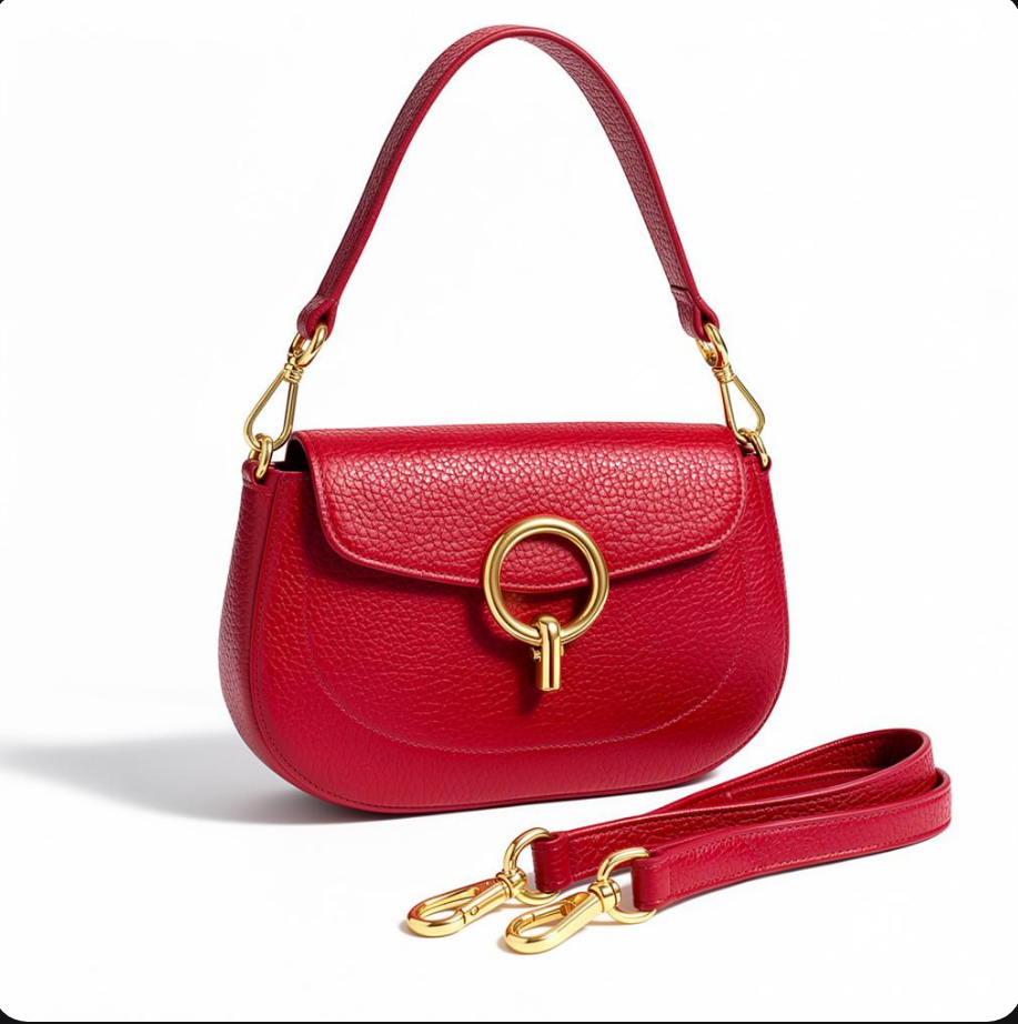 (55C163) Sac Saddle Cuir Véritable - Classique Intemporel