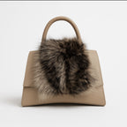 Sac à Main en Cuir Veau et Fourrure - Artisanat Italien