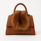 Sac à Main en Cuir Veau et Fourrure - Artisanat Italien