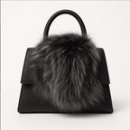 Sac à Main en Cuir Veau et Fourrure - Artisanat Italien