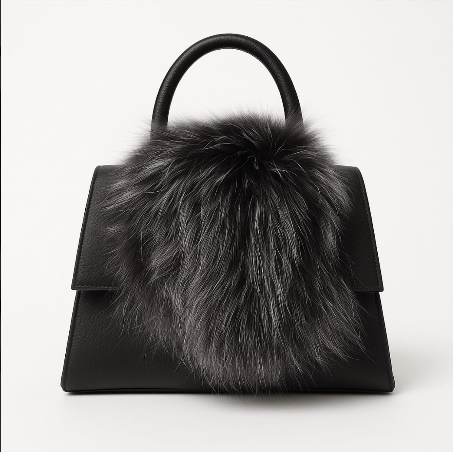 Sac à Main en Cuir Veau et Fourrure - Artisanat Italien