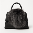 Sac à Main en Cuir Veau et Fourrure - Artisanat Italien
