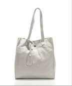 (668868) Sac Fourre-Tout Cuir Véritable Bordeaux - Grand Tote Bag Cabas Italien Souple