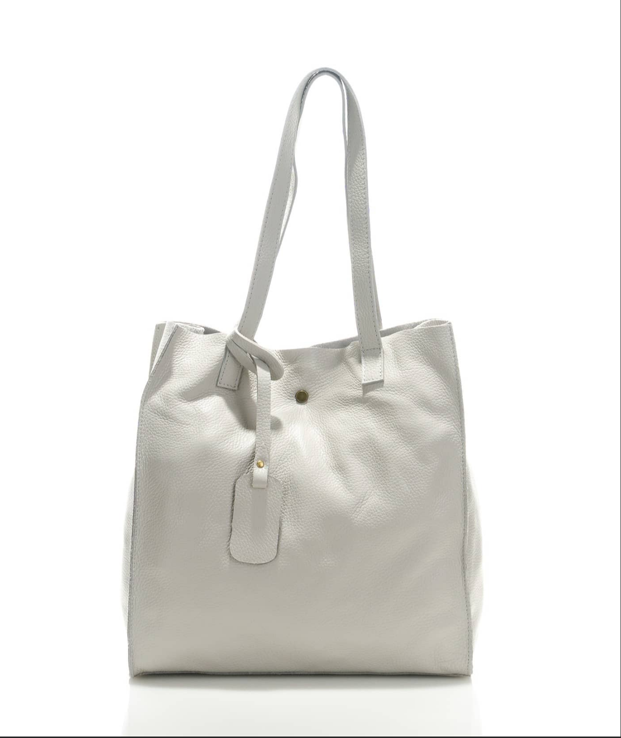 (668868) Sac Fourre-Tout Cuir Véritable Bordeaux - Grand Tote Bag Cabas Italien Souple