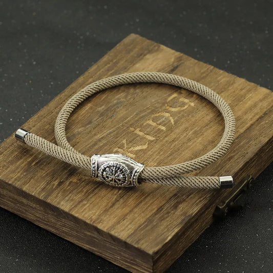 Bracelet en Viking rétro pour hommes, corde réglable faite à la main, accessoires décontractés, cadeau pour lui, en tissu
