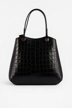 55C2084 Sac à Main Cuir Vachette Croco Bandoulière - Maroquinerie Italienne Premium | SKyb