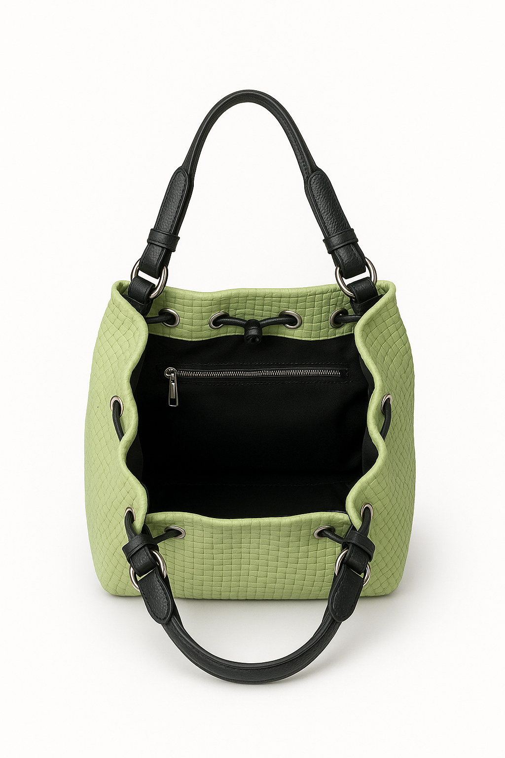 Sac seau vert menthe intérieur optimisé