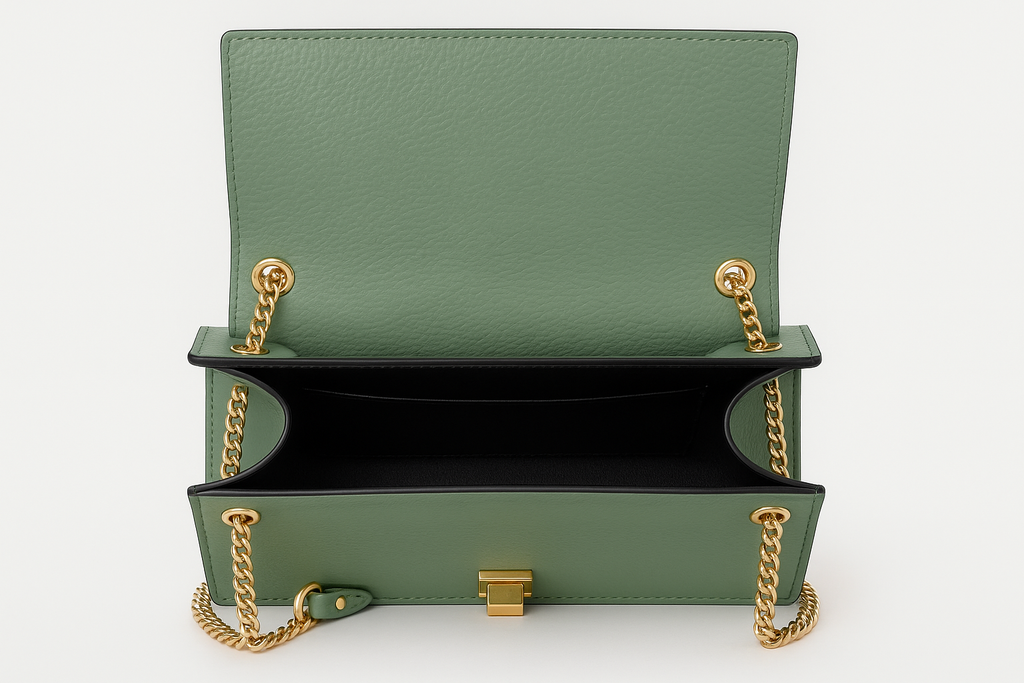 Sac vert sauge intérieur optimisé