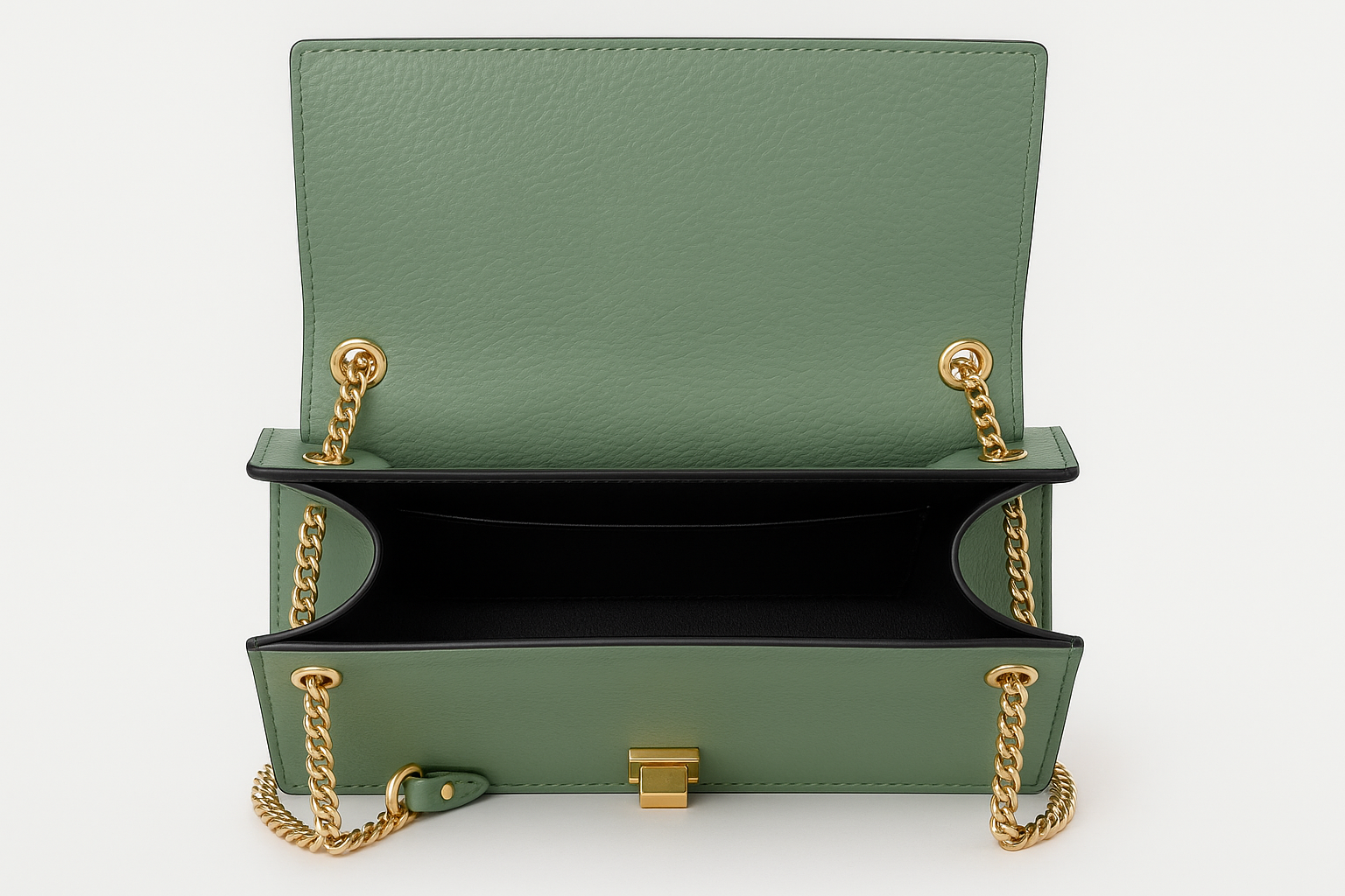 Sac vert sauge intérieur optimisé